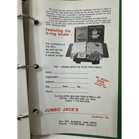 Immanuel Lutheran Church Cookbook 1987 Vtg Recipe Collection Ring Bound Canning - Picture 16 of 16